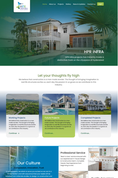 Affordable website designing solutions Visakhapatnam - HPR Infra