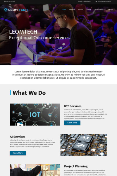 Low cost IT consulting website Hyderabad - LeomTech