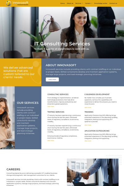Responsive IT consulting website Ireland - Innovasoft